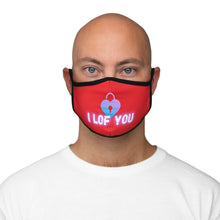 Load image into Gallery viewer, &quot;I LOF YOU&quot; Fitted Polyester Face Mask
