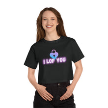 Load image into Gallery viewer, &quot;I LOF U&quot; Cropped T-Shirt(multiple color options)
